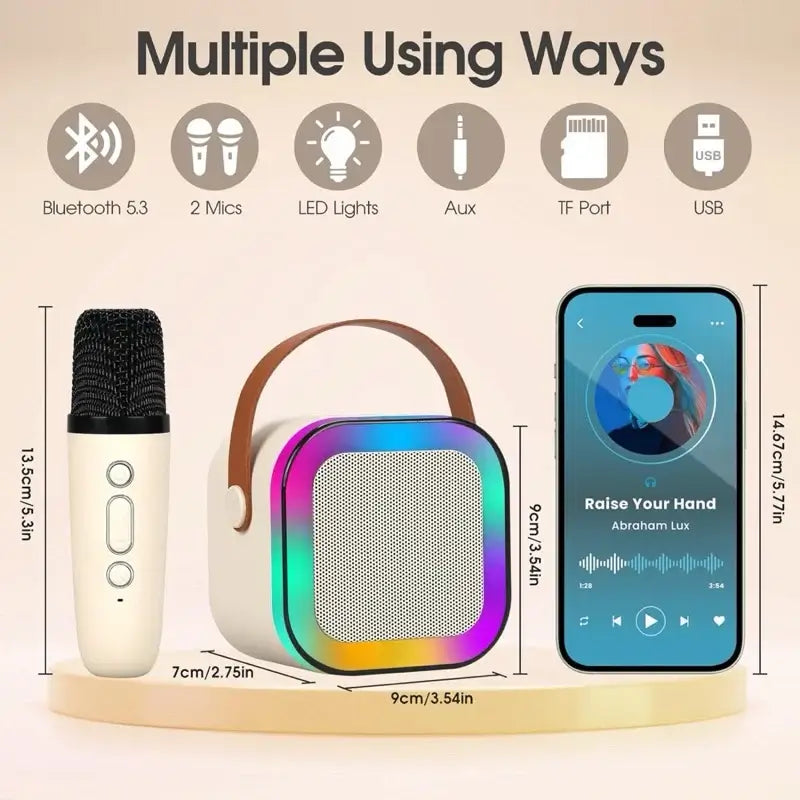 Built-in mic for instant karaoke sessions