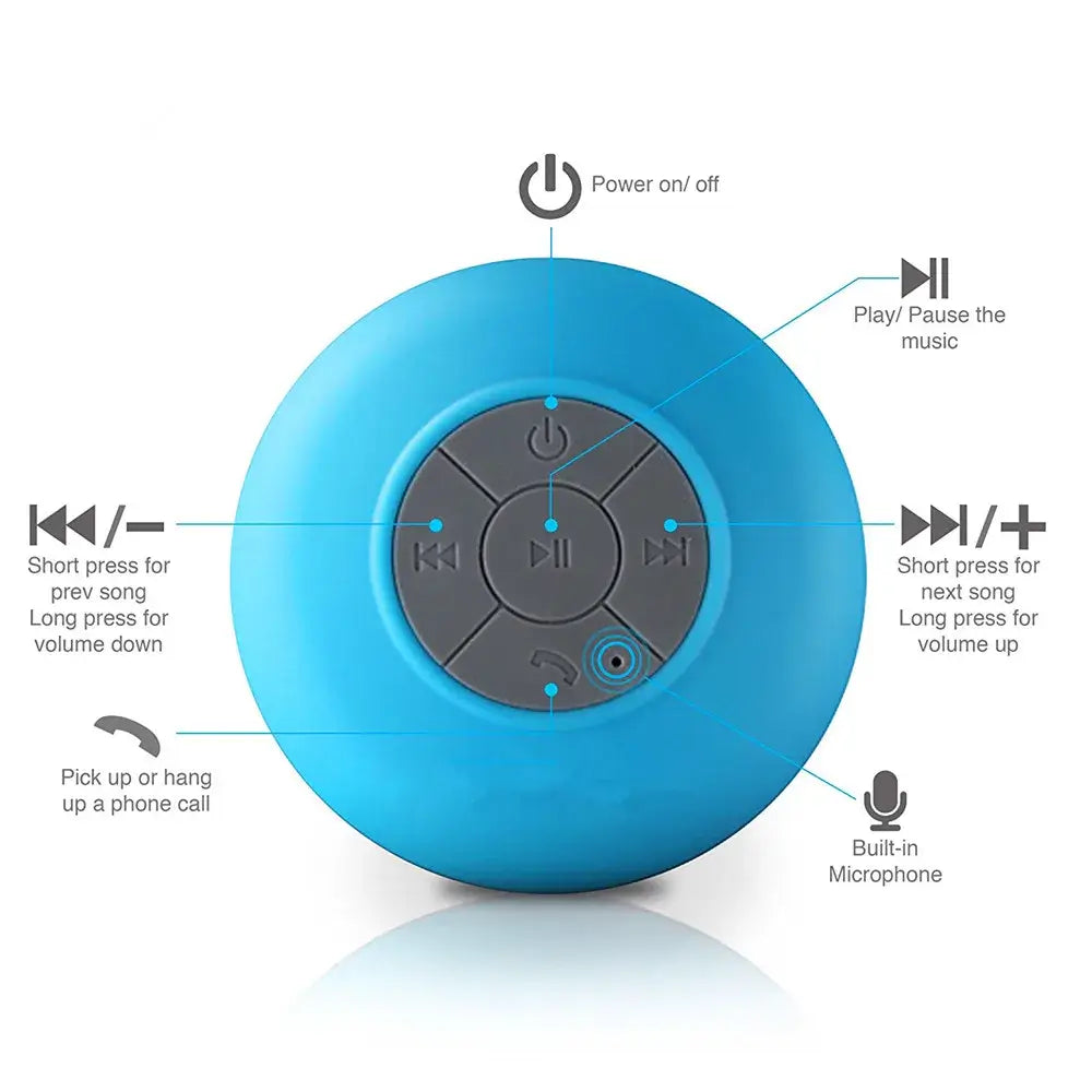 Loud and compact wireless shower speaker