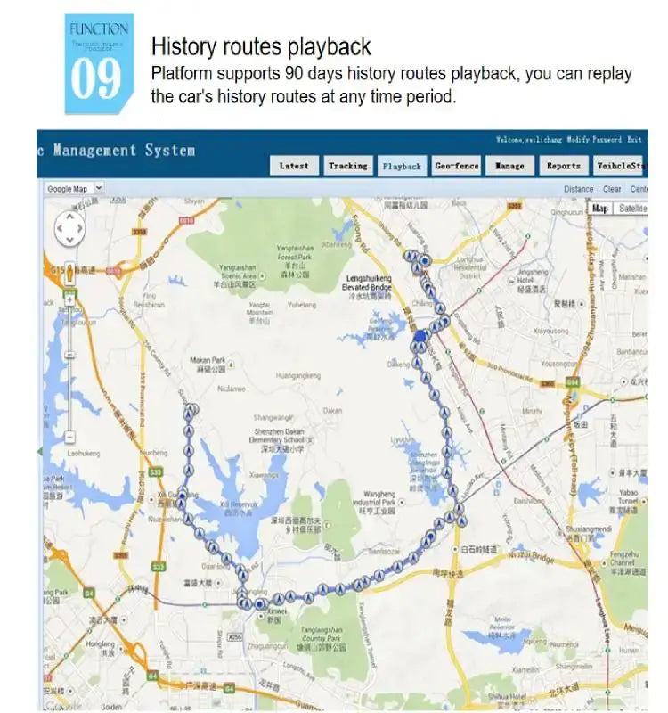 Live tracking and historical playback