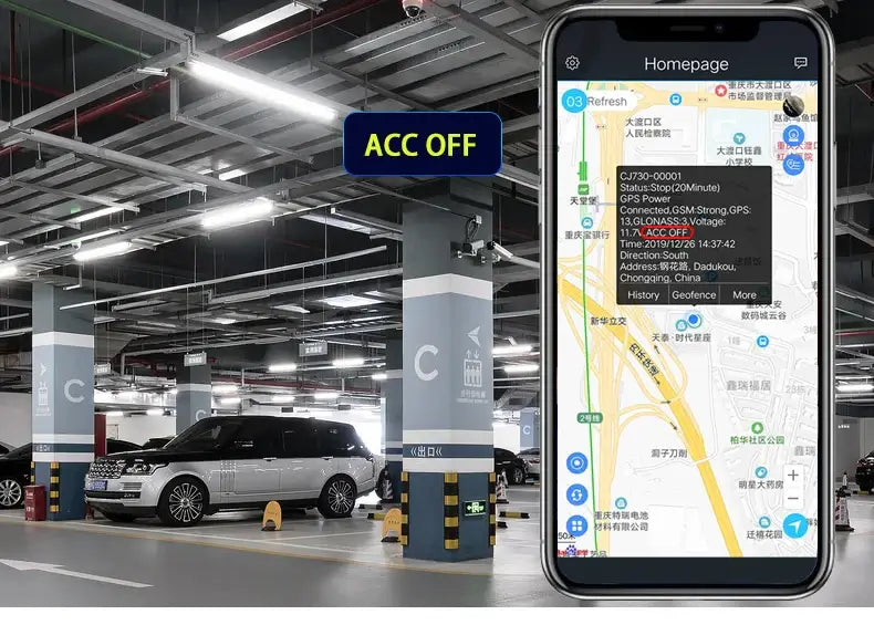 Built-in vibration and motion alarms.