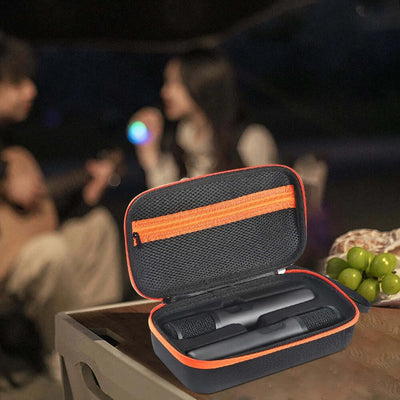 Safely store mic, cables, and more.