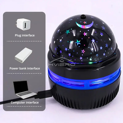 Kids and adults love this swirling galaxy night light.