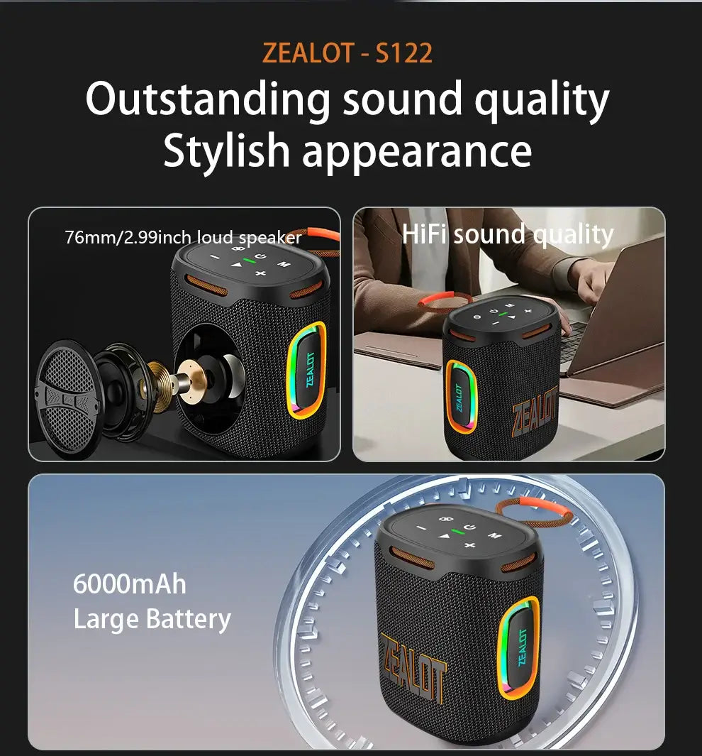 ZEALOT S122 with deep bass technology