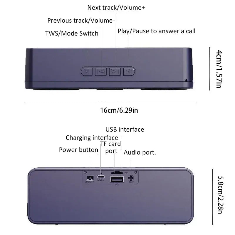 Built-in FM radio for added convenience.
