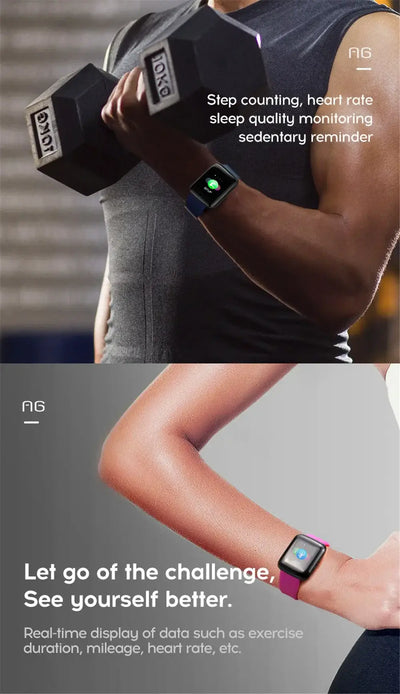 Track steps and calories with the 116 Smart Fitness Bracelet.