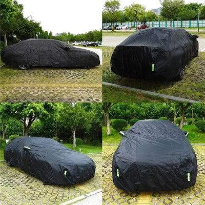 UV-resistant black cover with zipper design.