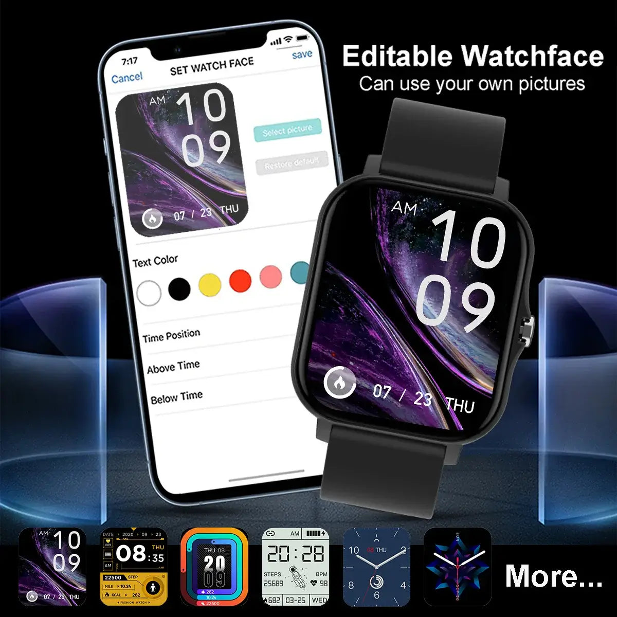 Waterproof design for daily use and workouts.