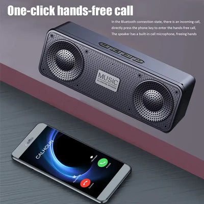 Creative Bluetooth speaker with rich stereo sound.
