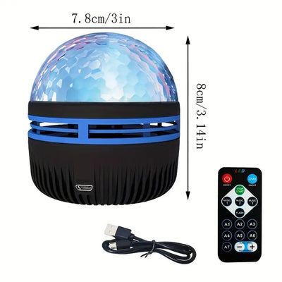 Auto-rotating galaxy lamp for dreamy decor.