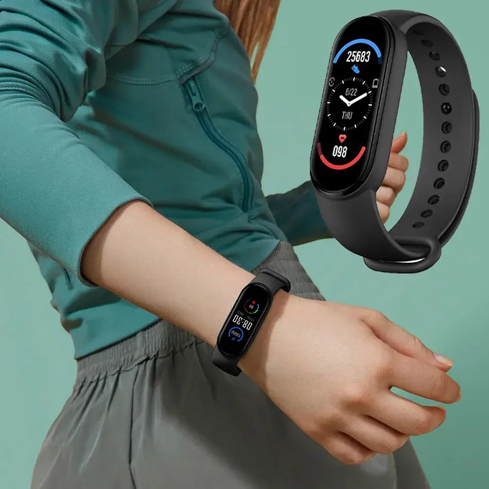 Track your fitness with the M6 smart bracelet.