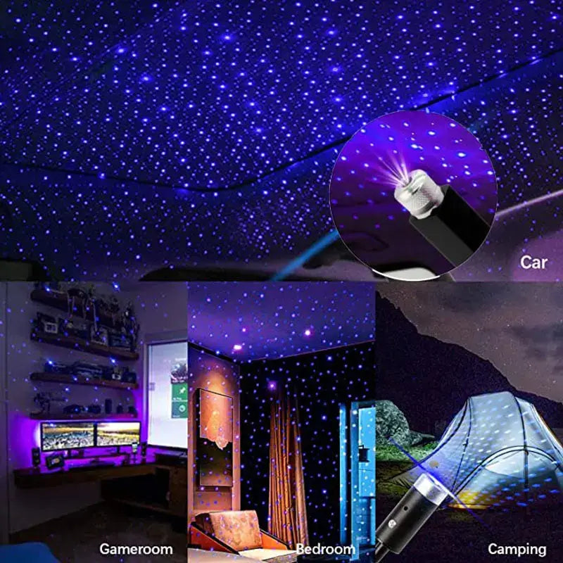 USB-powered star projector for cars & rooms.