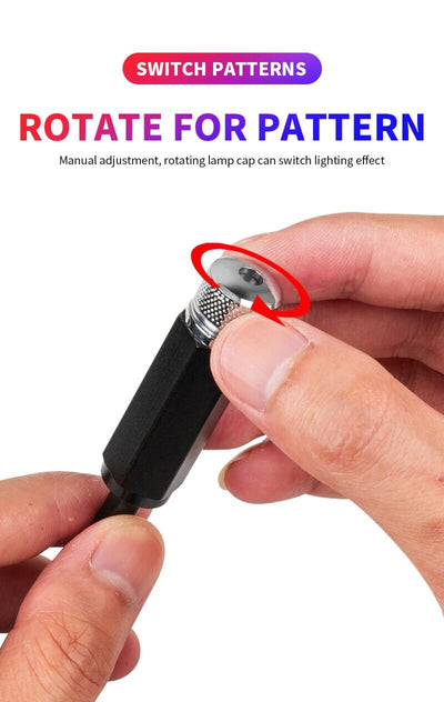 Flexible neck for adjustable projection angle.