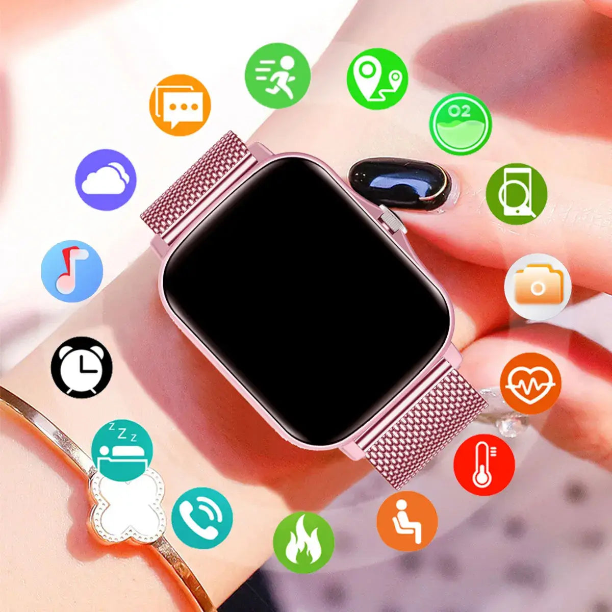 Waterproof design for daily use and workouts.