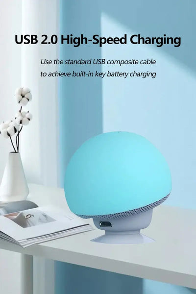 Mushroom-shaped Bluetooth speaker with base