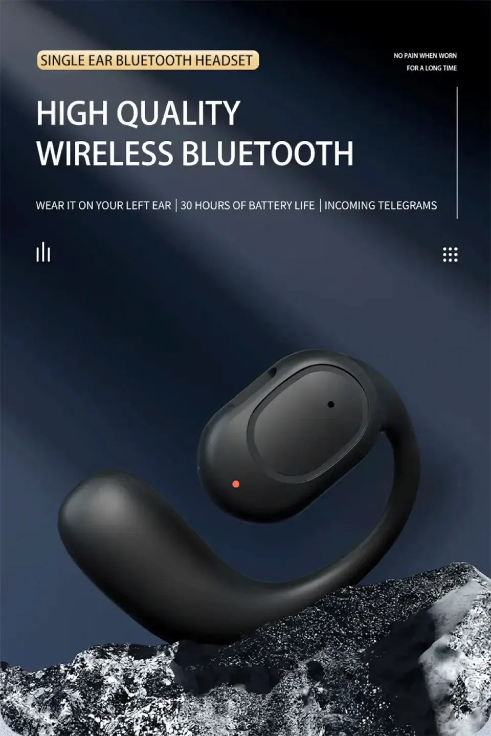 Enjoy music while staying alert to surroundings.