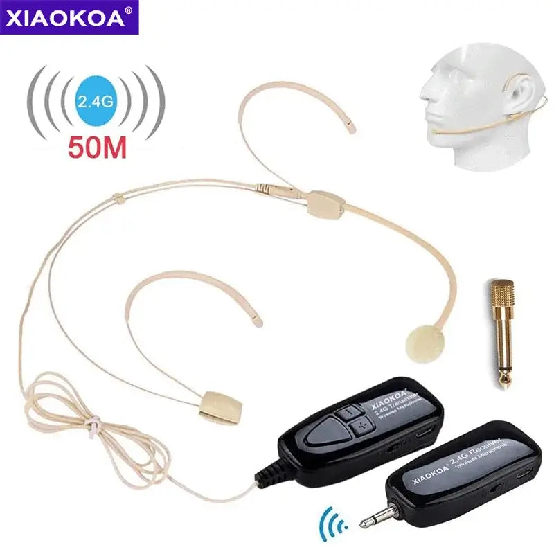 2.4G wireless mic with 50m stable range.