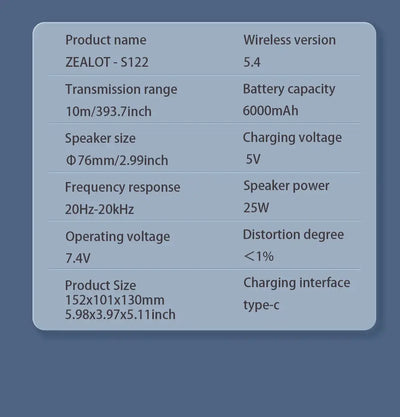 25W powerful sound in a compact design