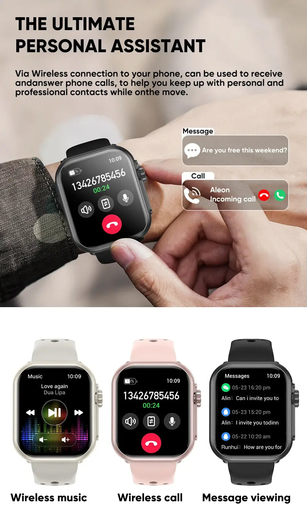 Real-time 24-hour heart rate monitoring.