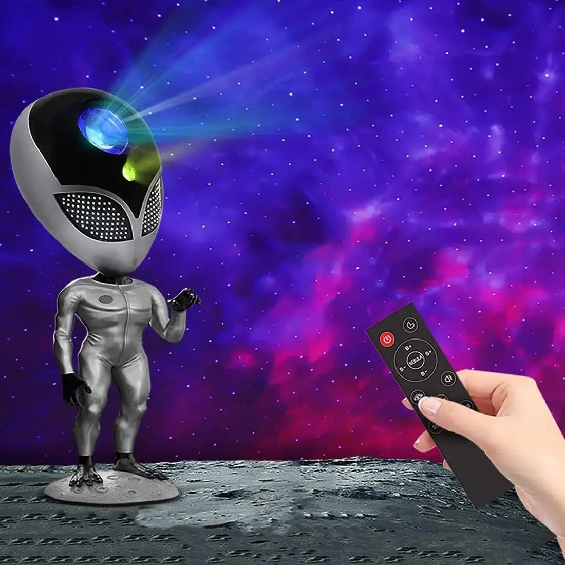 Cute alien design doubles as cool room decor.