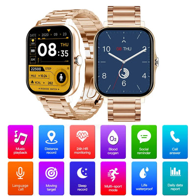 Waterproof design for daily use and workouts.