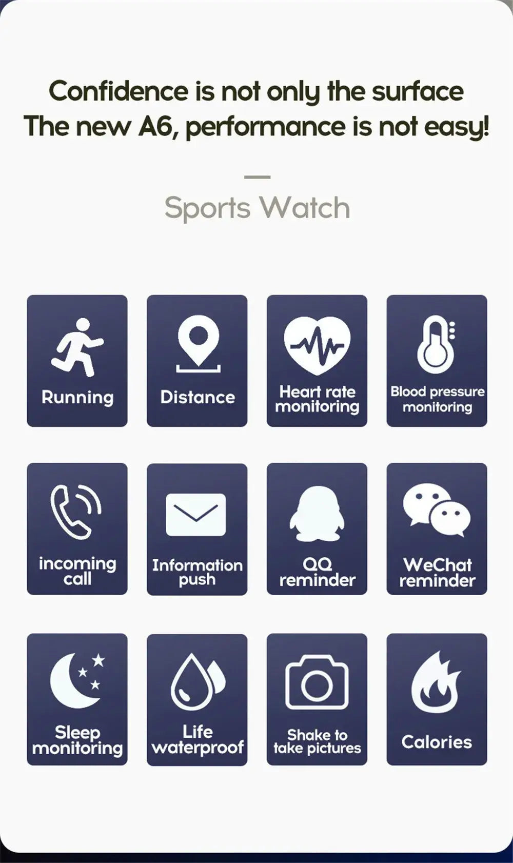 Track steps and calories with the 116 Smart Fitness Bracelet.