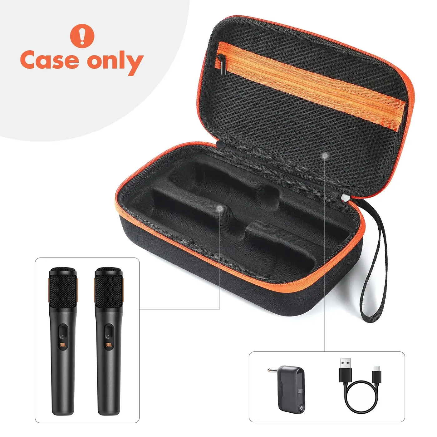 Shockproof travel case with foam interior.