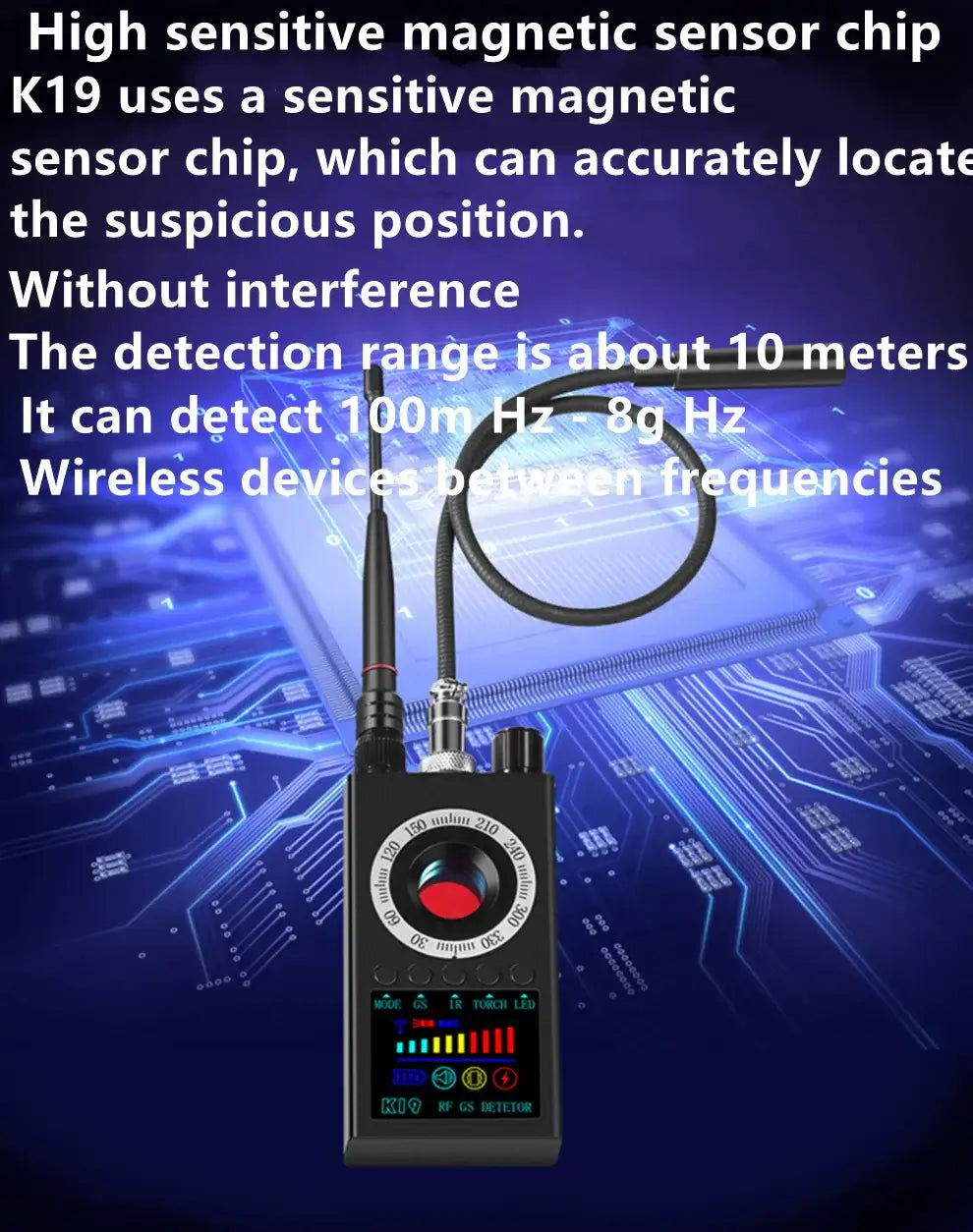 Handheld security gadget for privacy.