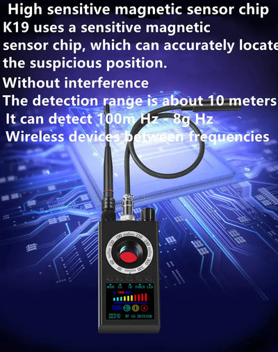 Handheld security gadget for privacy.