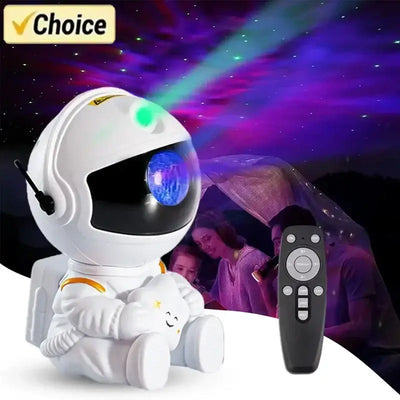 Astronaut star projector lights up your room.