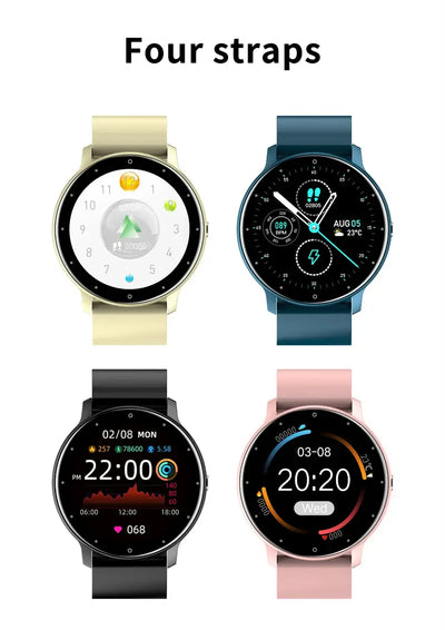 Sleek LIGE smartwatch with full touch display.