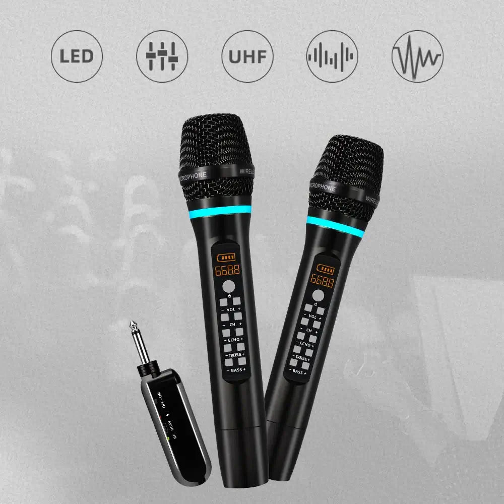 Professional wireless mic for stage or home use.