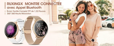 Stylish smartwatch with phone call function for women.