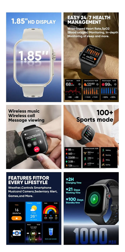 Real-time 24-hour heart rate monitoring.