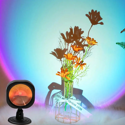 Stylish LED lamp with ambient glow.
