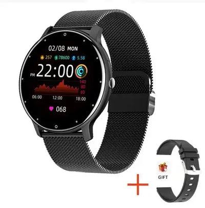 Sleek LIGE smartwatch with full touch display.