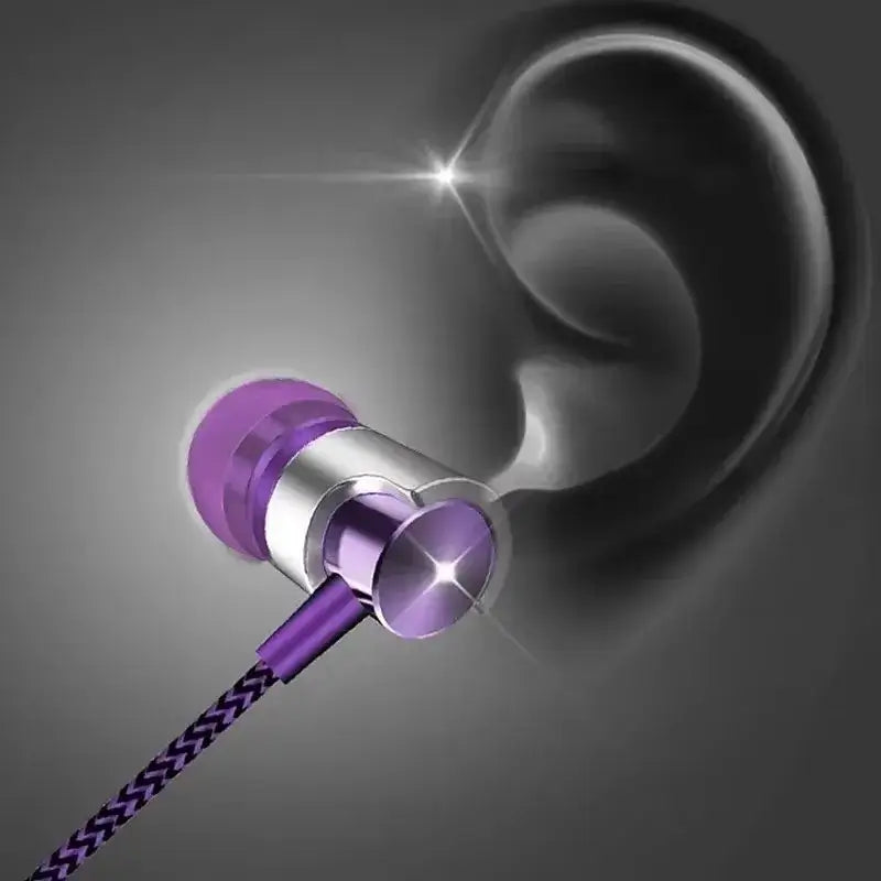 Noise-isolating earbuds block outside noise.