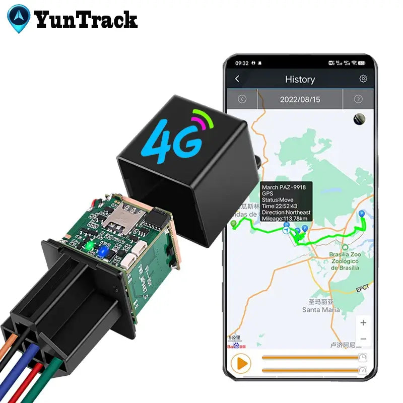 4G relay GPS tracker with oil cut-off function.