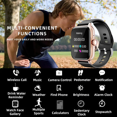 Waterproof design for daily use and workouts.