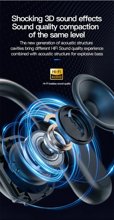 Comfortable open-ear fit for safety and comfort.