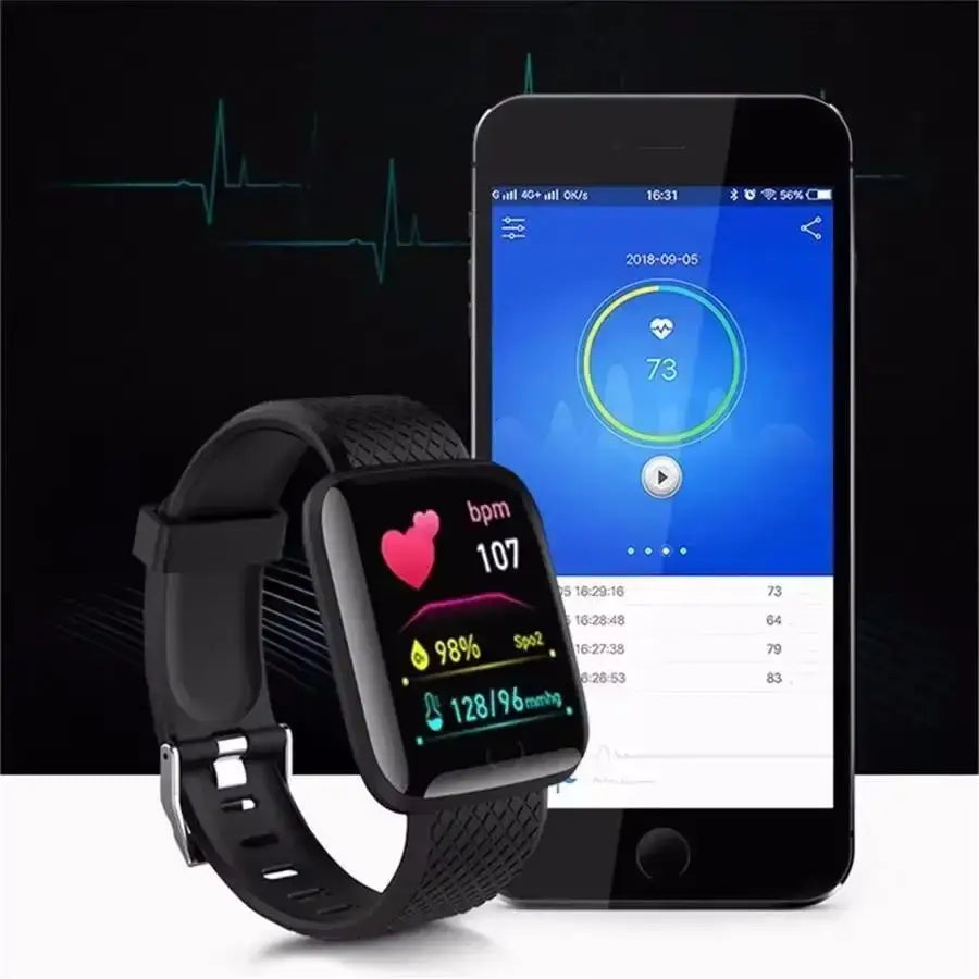 Track steps and calories with the 116 Smart Fitness Bracelet.