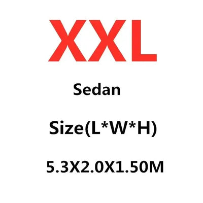 Fits S–XXL vehicles, SUV or sedan.