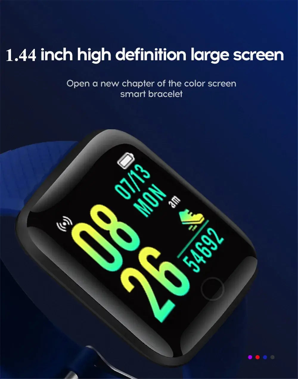 Track steps and calories with the 116 Smart Fitness Bracelet.