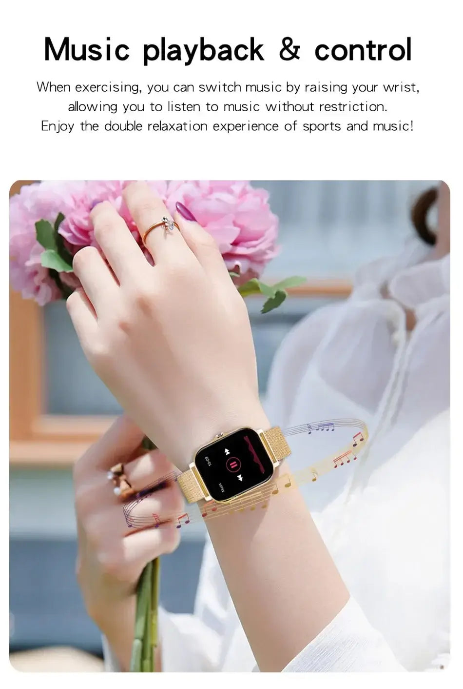 Bluetooth call support – talk right from your wrist.