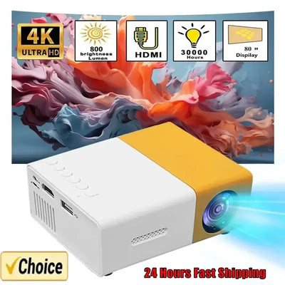 Enjoy stunning 4K HD visuals at home or outdoors.
