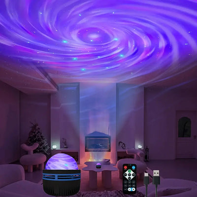 Galaxy projector with sound-activated mode.