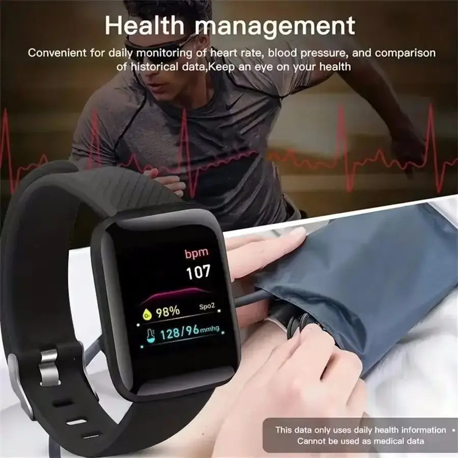 Track steps and calories with the 116 Smart Fitness Bracelet.