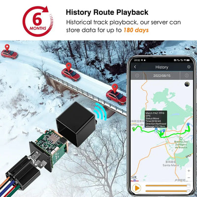 Geo-fence alerts when vehicle leaves safe zone.