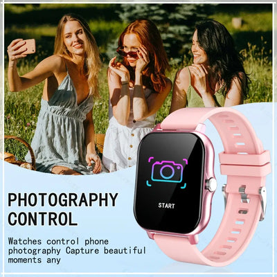 Sleek 1.83” HD smart watch with wireless calling and voice assistant.