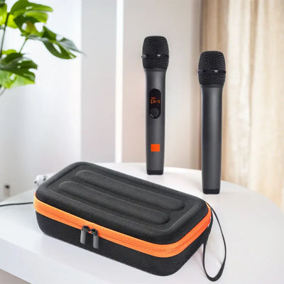 Professional storage for wireless mics.