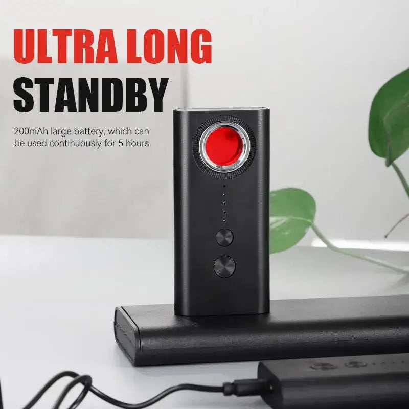 Detects hidden cameras & tracking bugs.